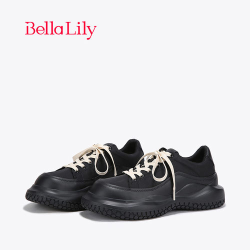 bellalily街头风厚底系带休闲鞋
