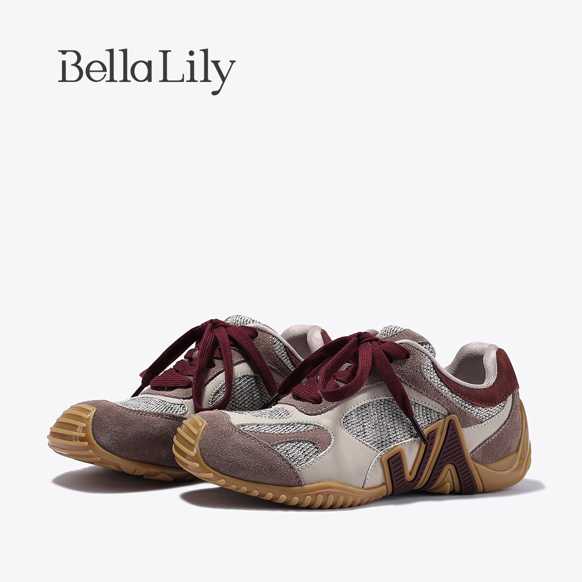 BellaLily2025秋新款美式校园风休闲鞋牛皮透气阿甘鞋软底运动鞋
