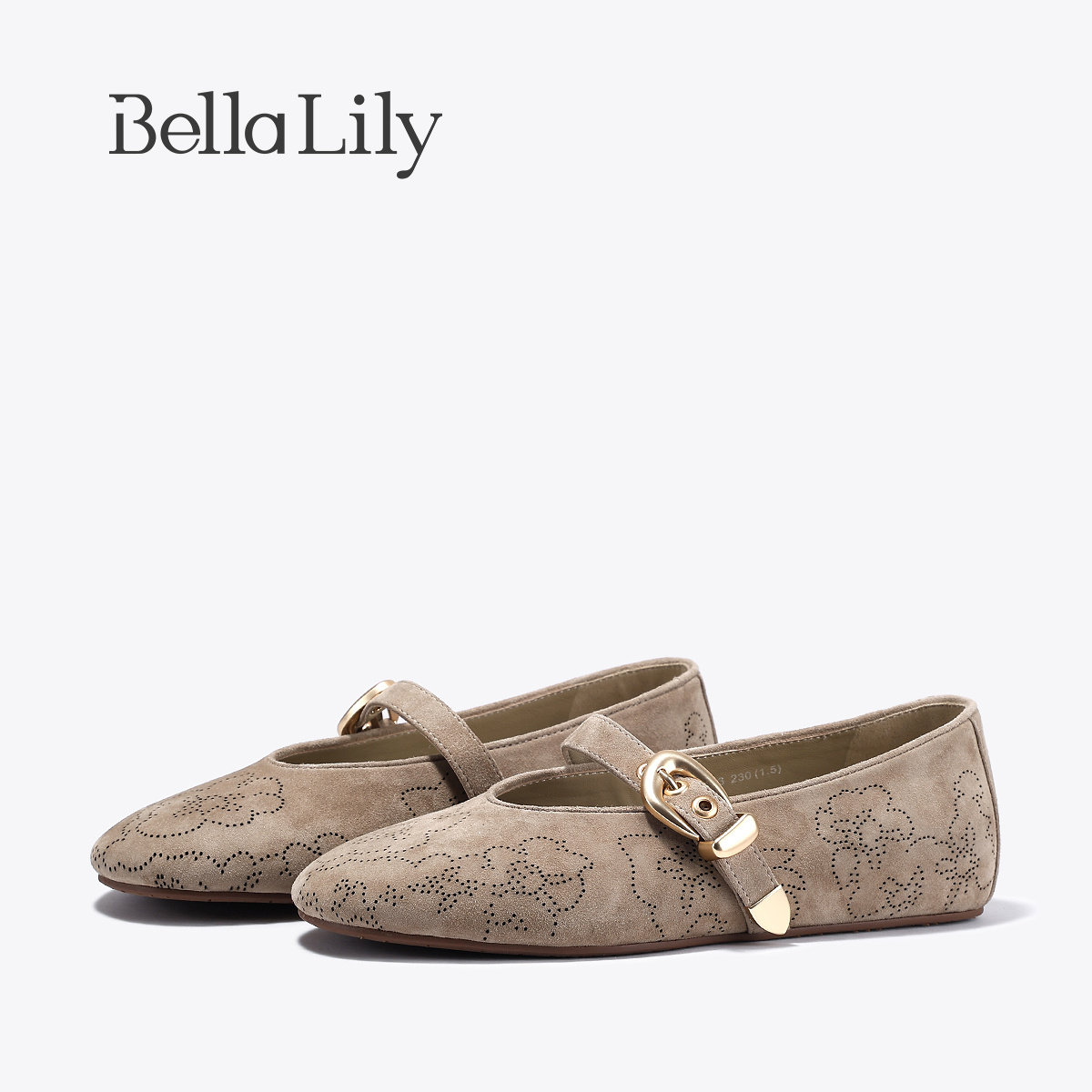 BellaLily2026春季新款法式圆头平底单鞋雕花小众气质玛丽珍鞋女,女鞋,浅口单鞋,淘宝优惠券,粉丝福利购,淘宝优惠卷