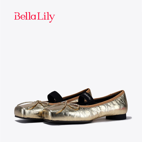 bellalily时尚平底羊皮芭蕾舞鞋