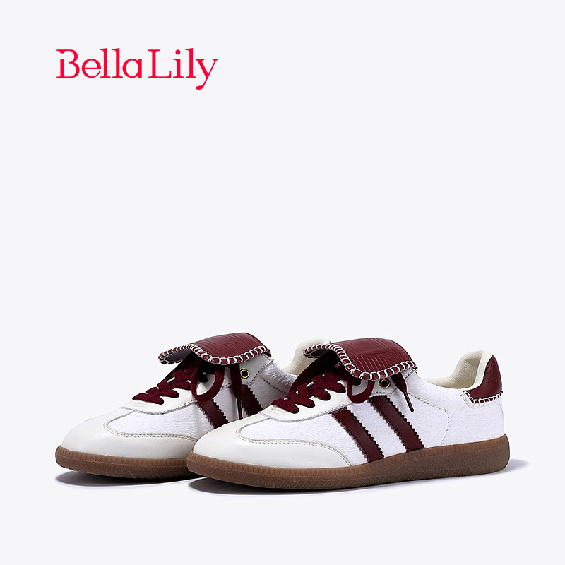 bellalily时尚平底马毛德训鞋