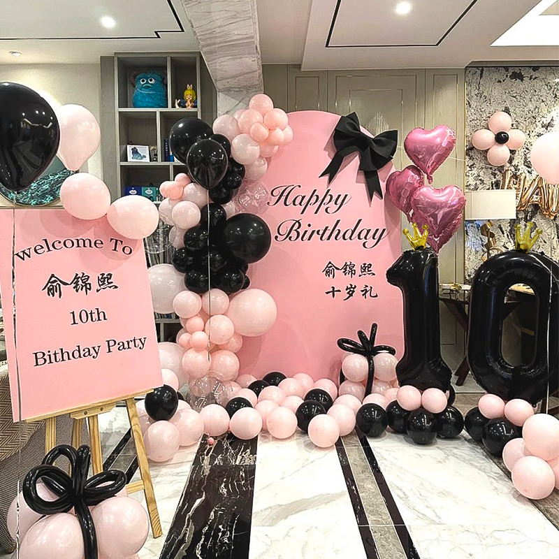 轻奢成人生日派对kt板气球布置