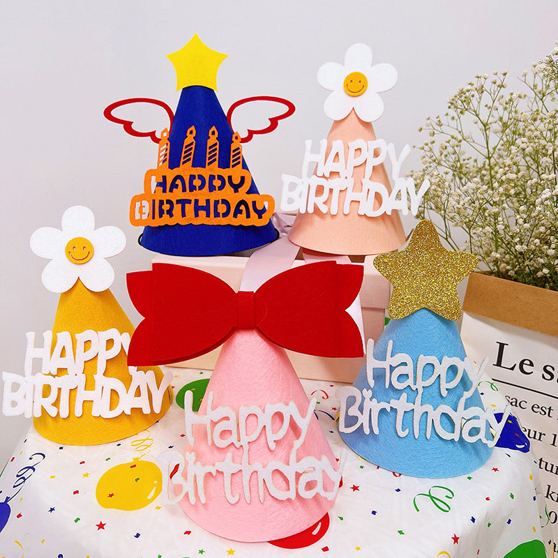 速发毛照生日蝴蝶结拍脸可爱男孩孩宝宝周岁笑毡装饰品