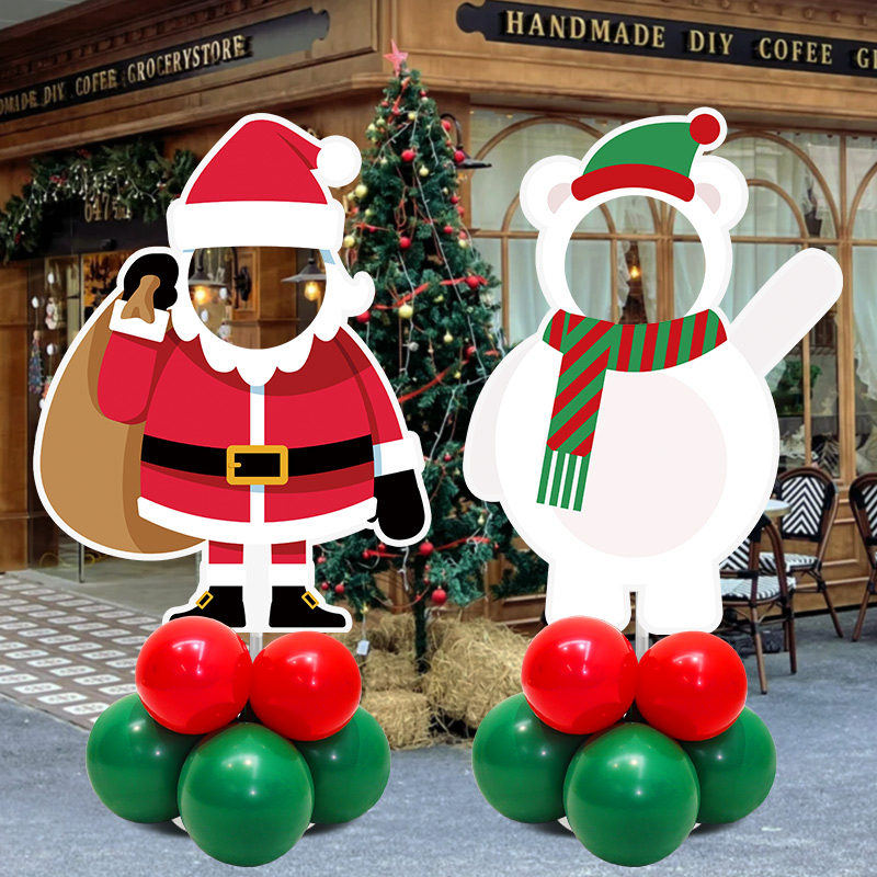 圣诞树圣诞老人人形立牌装饰KT板