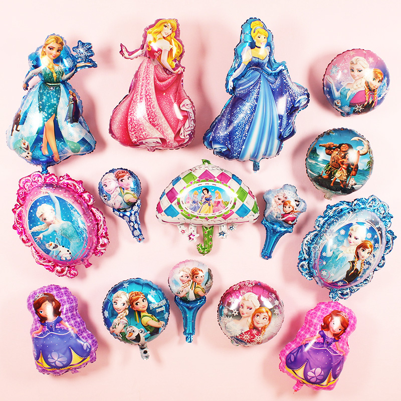 公主儿童布置装饰派对卡通气球