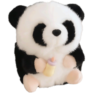 正版可爱花花小奶熊猫背包书包挂件毛绒玩具钥匙扣小公仔玩偶挂饰