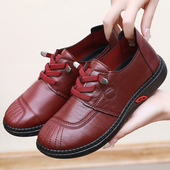 女宽松舒适妈妈鞋 宽胖脚休闲鞋 平底防滑软底老人鞋 老北京布鞋 大码