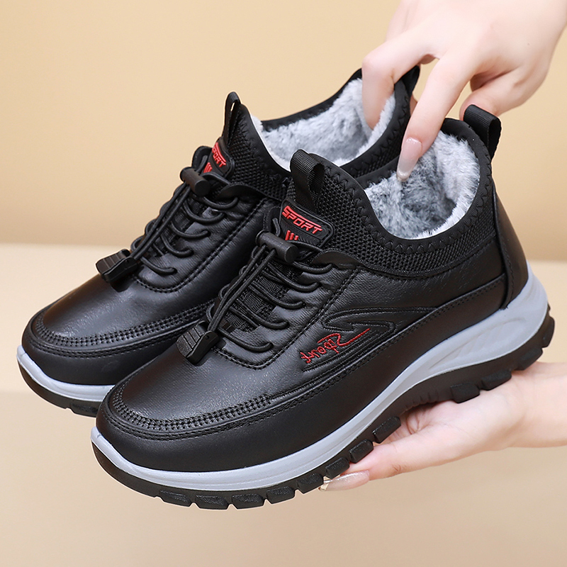 老北京布鞋冬季加绒棉鞋女健步鞋