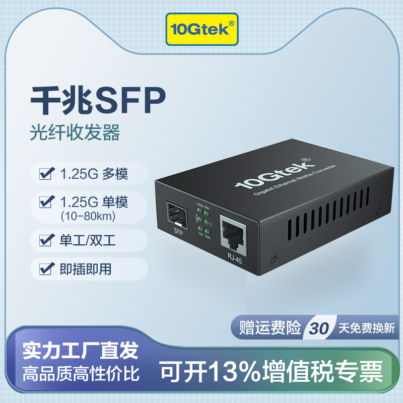 光纤收发器一光一电千兆SFP