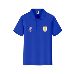 2024美洲杯乌拉圭队巴尔韦德足球衣服polo衫男女球迷带领短袖t恤