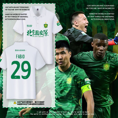 2025赛季北京国安队服polo衫