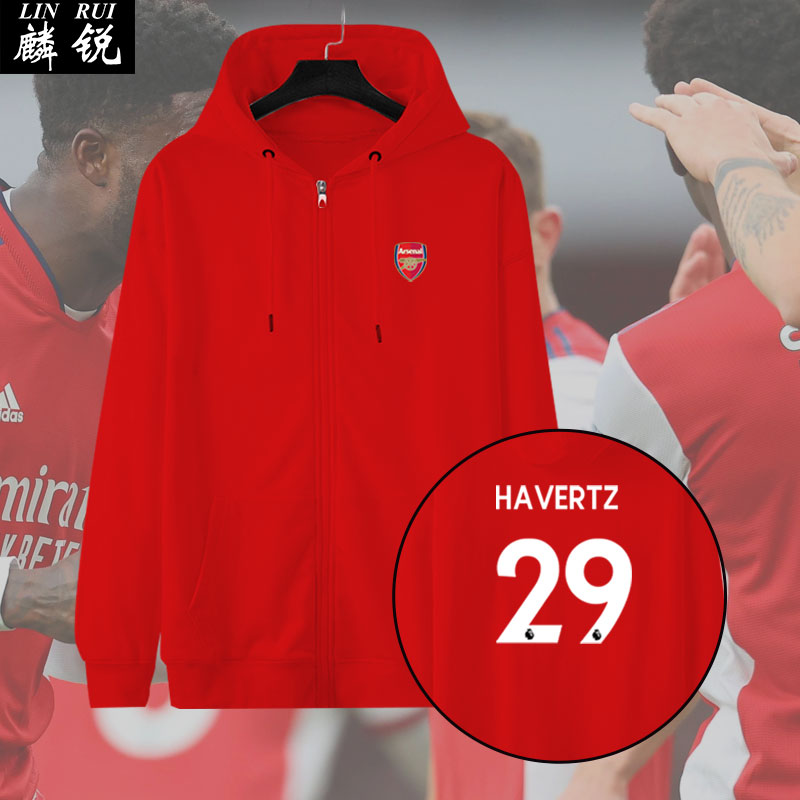 23-24赛季阿森纳队服开衫卫衣