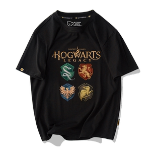 霍格沃茨之遗霍格沃兹遗产游戏周边短袖t恤衫男女纯棉半截袖衣服