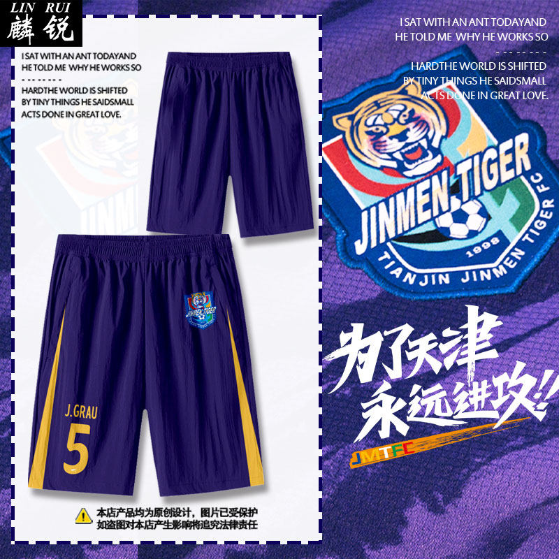 2026天津津门虎队服泰达足球衣服速干短裤子男士球迷五分裤运动裤