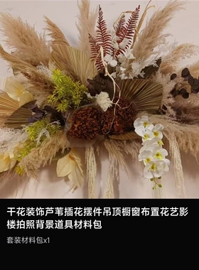 网红ins干花婚庆套装装饰芦苇样板间橱窗布景摆件diy材料包