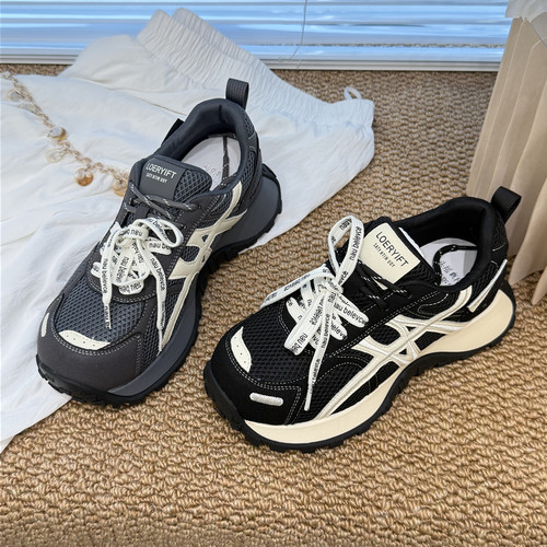 得芙妮~轻便慢跑鞋学院风磨砂皮透气2025秋款运动鞋阿甘鞋X2833-1