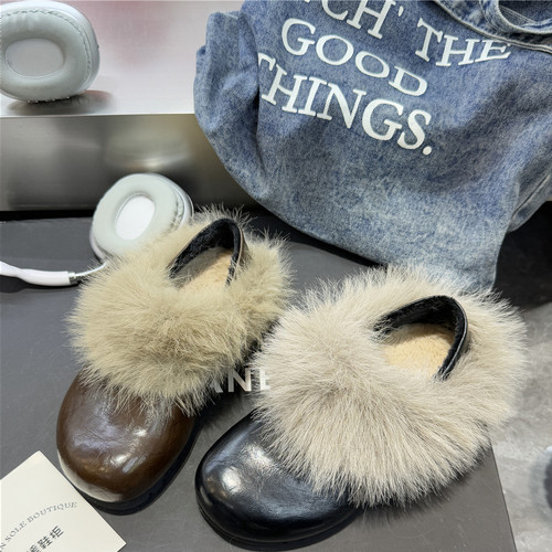 MeeigeecQ2025冬韩版毛毛鞋