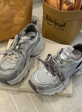 MONIKA2026春机能风老爹鞋厚底百搭网面休闲系带运动鞋Y5111-183