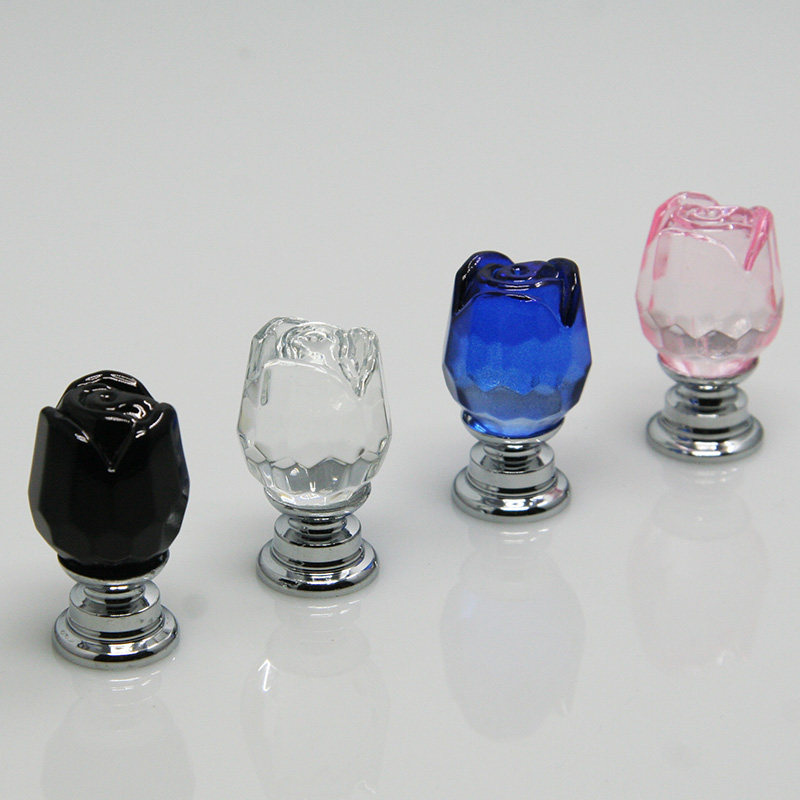 奥斯肯K9玫瑰田园柜子水晶拉手欧式现代简约柜门衣柜抽屉单孔把手