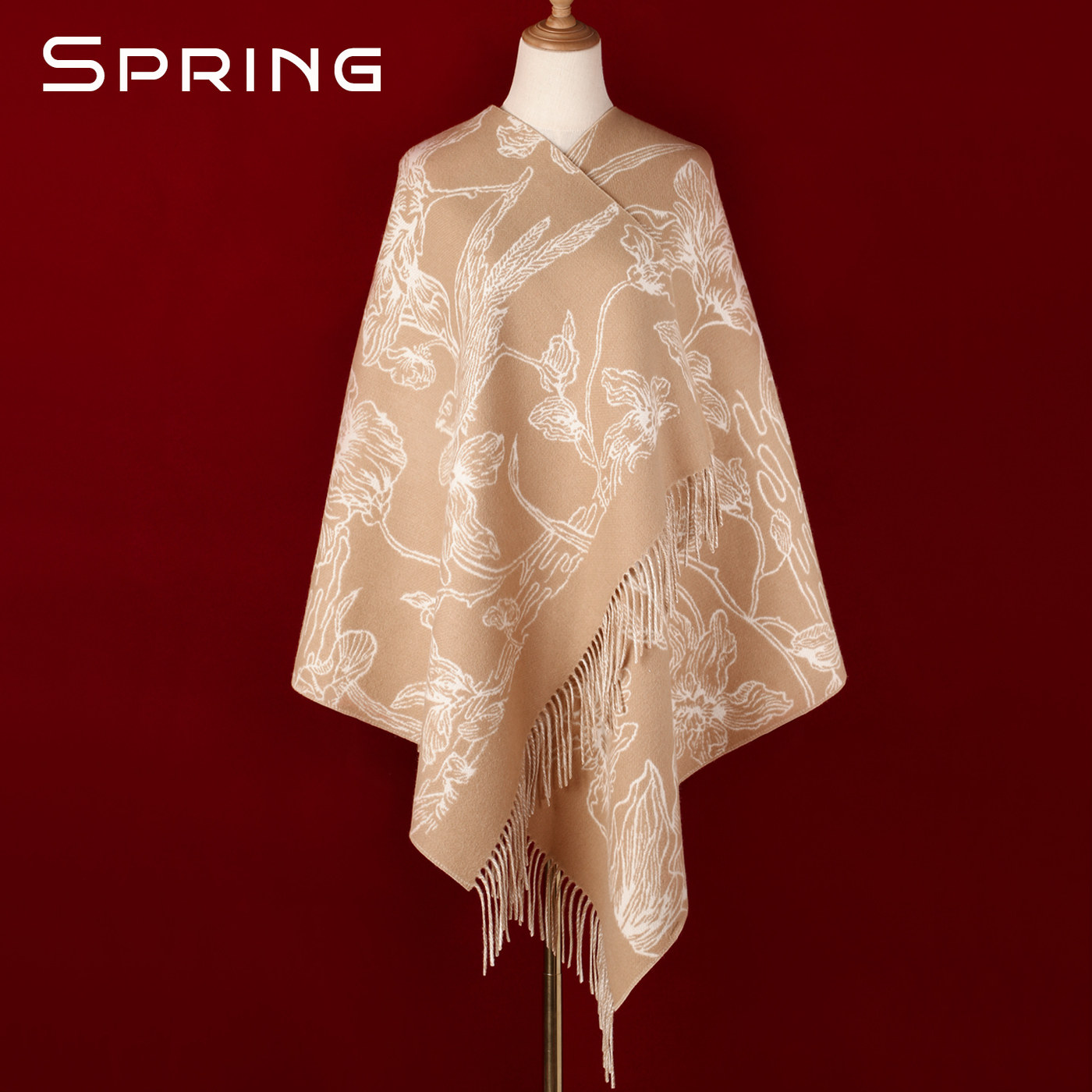 秋冬新款羊毛围巾女旗袍披肩保暖双面围脖送妈妈长辈节日礼物礼盒,服饰配件/皮带/帽子/围巾,围巾/丝巾/披肩,淘宝优惠券,粉丝福利购,淘宝优惠卷