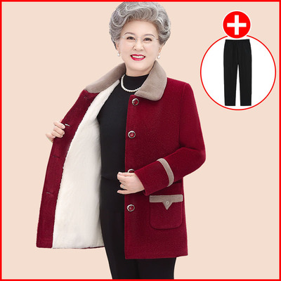 中年妈妈冬装洋气水貂绒大衣