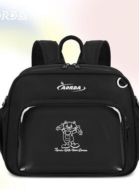 AORDA 原创蓝色书包简约女高中学生斜挎包双肩包娃谷两用日系痛包