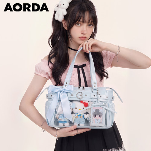 AORDA追星皮质机车痛包单肩娃包
