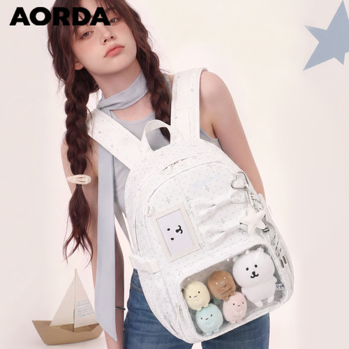 AORDA日常波点痛包韩系双肩背包