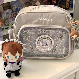 AORDA 小食量娃谷两用吧唧背包双肩斜挎痛包吃谷人漫展通勤单肩包