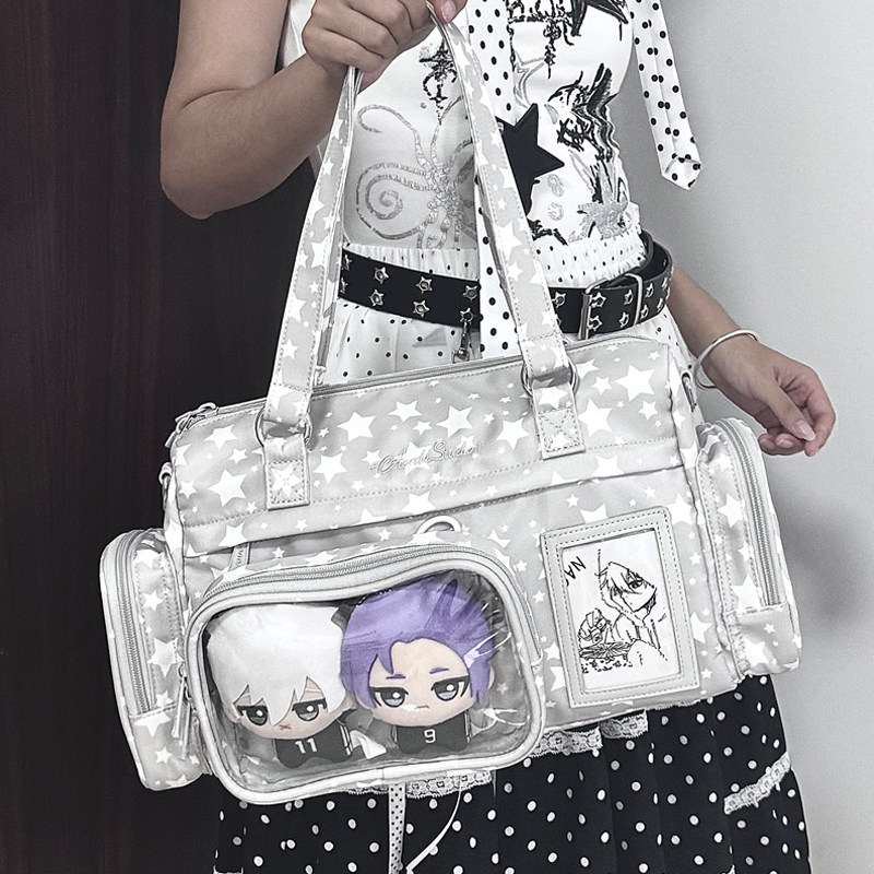 ADRDA 日常款小食量灰色痛包斜挎单肩通勤可拆卸10cm透明娃包吧唧,模玩/动漫/周边/娃圈三坑/桌游,娃包,淘宝优惠券,粉丝福利购,淘宝优惠卷