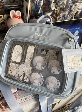 AORDA 原创蓝色痛包女日常轻便旅游二次元双肩背包制服吧唧娃娃包