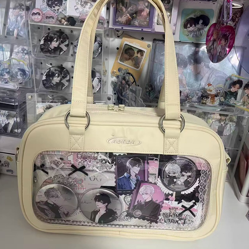 AORDA 通勤追星黄色微痛包韩系斜挎单肩小食量制服吧唧溜10cm娃包