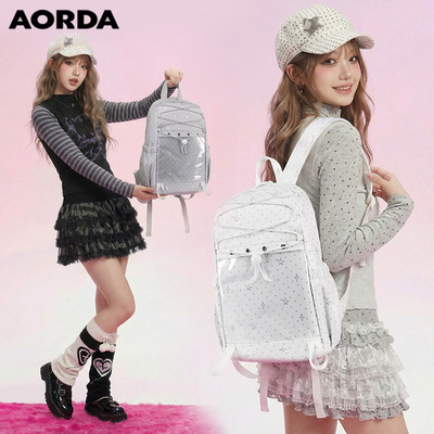 AORDA波点痛包双肩包女旅游轻便