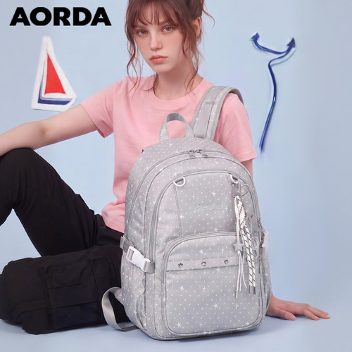 AORDA二次元波点旅行双肩包背包
