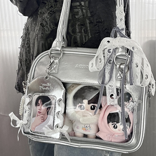 日系小食量制服娃包单肩斜挎可爱透明痛包女高颜值双肩背包 AORDA