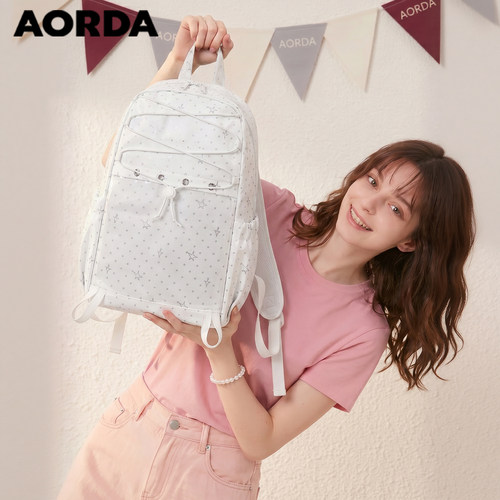 AORDA外出波点痛包日常双肩背包