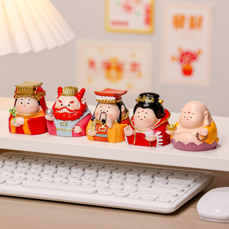 可爱卡通各路神仙财神爷创意摆件