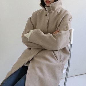 韩版大码宽松呢子外套