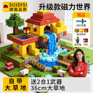 磁石男童正版 我 世界磁力方块全套男孩积木玩具生日圣诞礼物新款