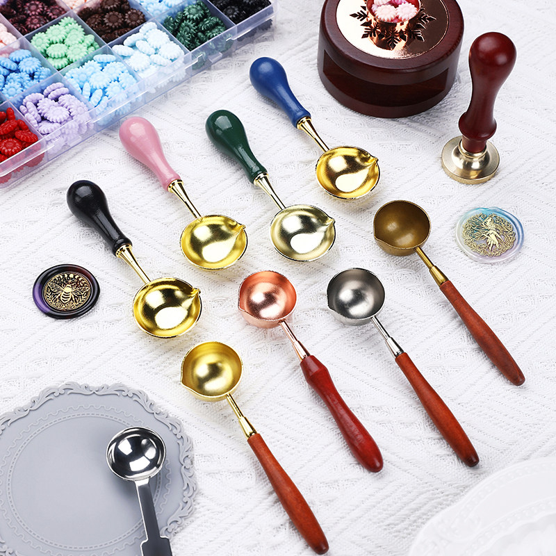 火漆勺  实木合金小勺 火漆加热工具 搭配熔炉 复古文艺印章勺子 蜡粒融化熔蜡勺,文具电教/文化用品/商务用品,成品印章/学生用印/火漆,淘宝优惠券,粉丝福利购,淘宝优惠卷