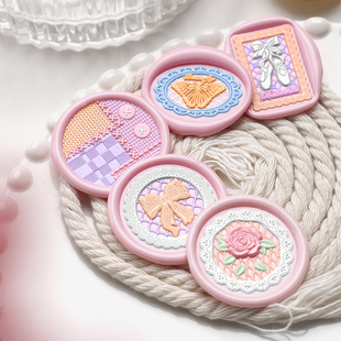 火漆铜头印章头新蕾丝系列新图上架手工盖印小孩子礼物包装信封密封印DIY动手实心精雕黄铜