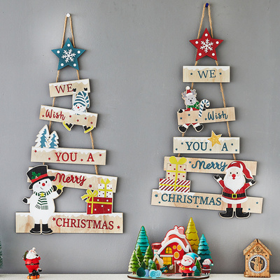 圣诞门挂橱窗挂饰christmas字母