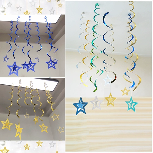 Открытое украшение на день рождения Половое полотенце Полово пентаграмма трибуловая буксировка спираль