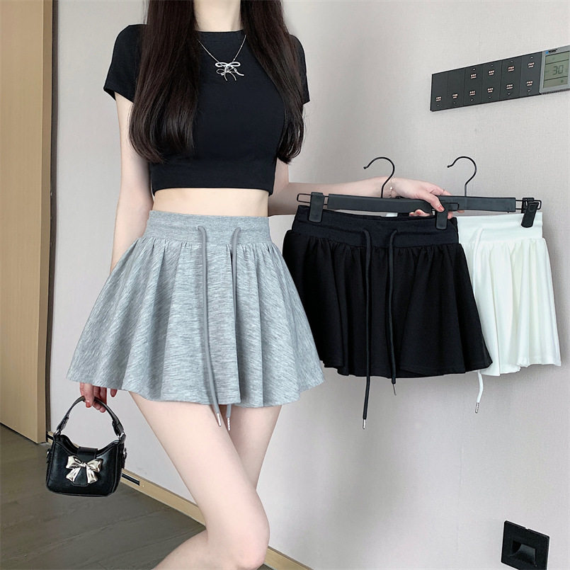 运动风灰色休闲半身裙裤女夏季防