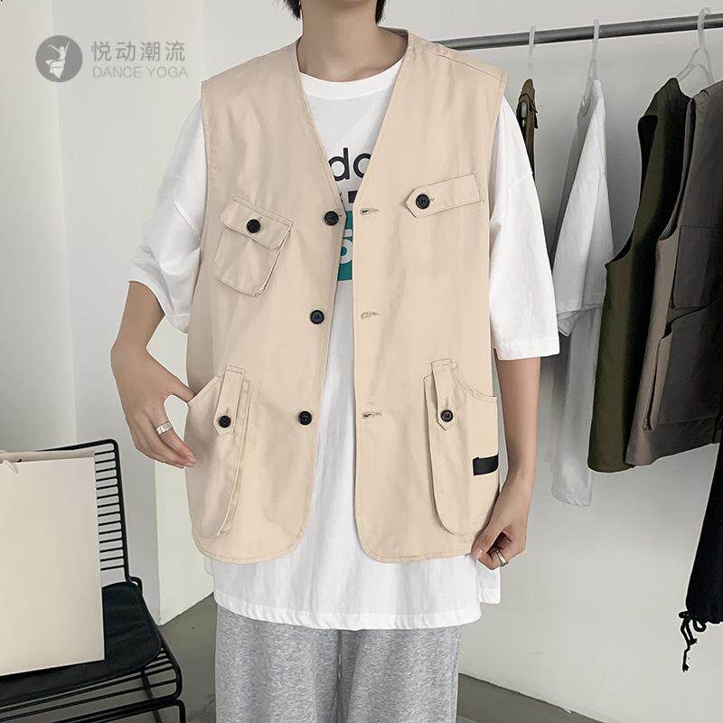 夏季男士工装马甲背心潮牌日系