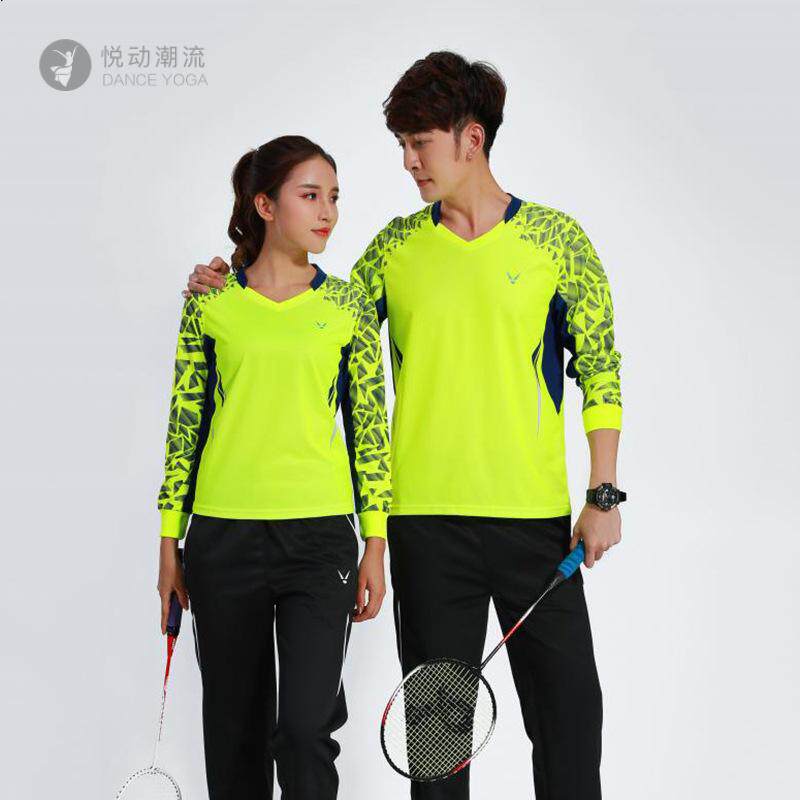 秋冬长袖羽毛球服套装乒乓球比赛服网球女男运动长裤上衣