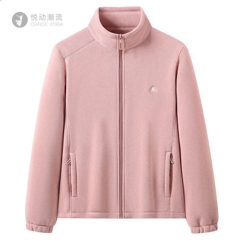 女款超厚奥粒绒抓绒衣秋冬季保暖内胆外套加绒加厚立领开衫卫衣