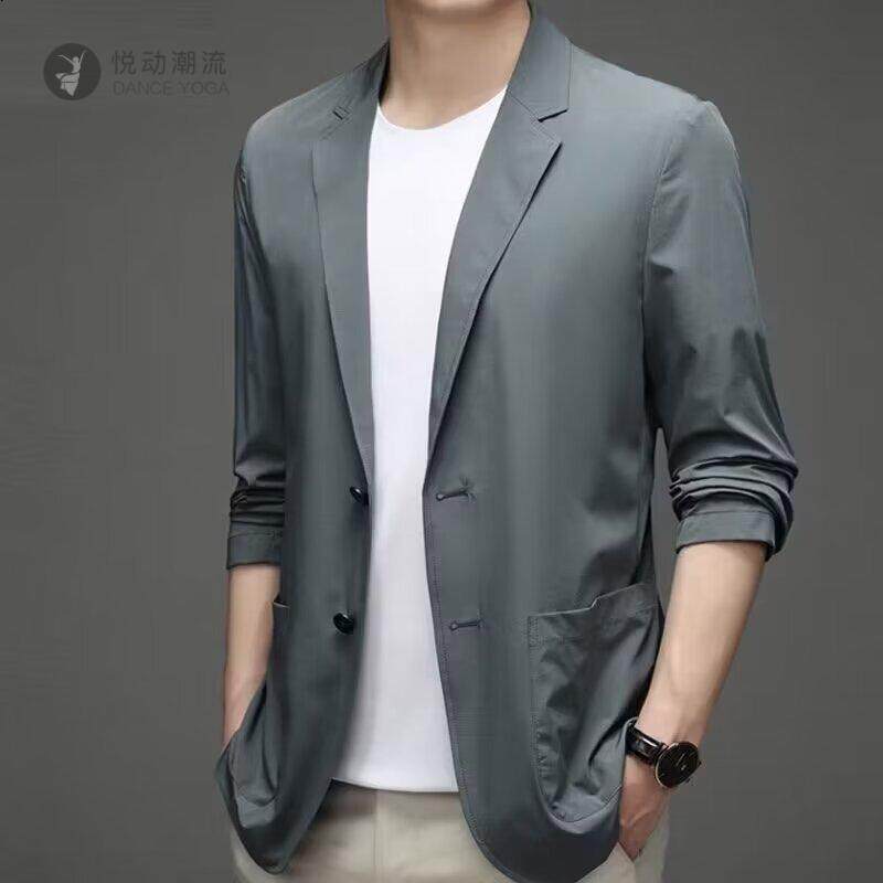 西装轻薄单透气西防晒上衣外套男冰丝西服男士春夏季新款休闲西服