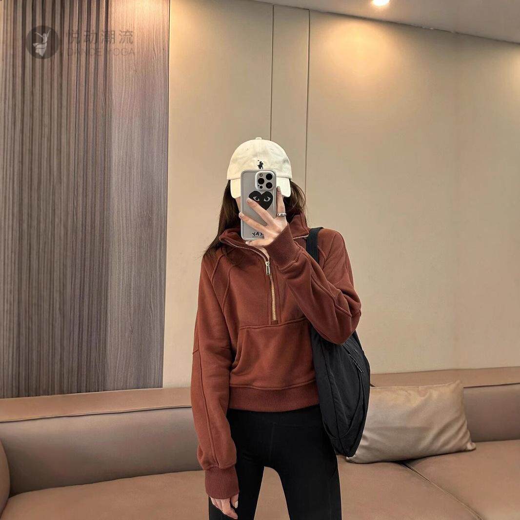 nd春秋uba运动半拉链立领连帽衫卫衣宽松短款加绒烟囱领