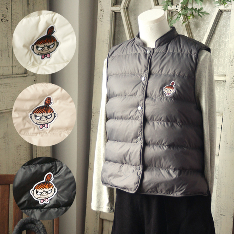 可爱亚美90%白鸭绒轻薄保暖羽绒马甲 日系小立领无袖开衫外套女装